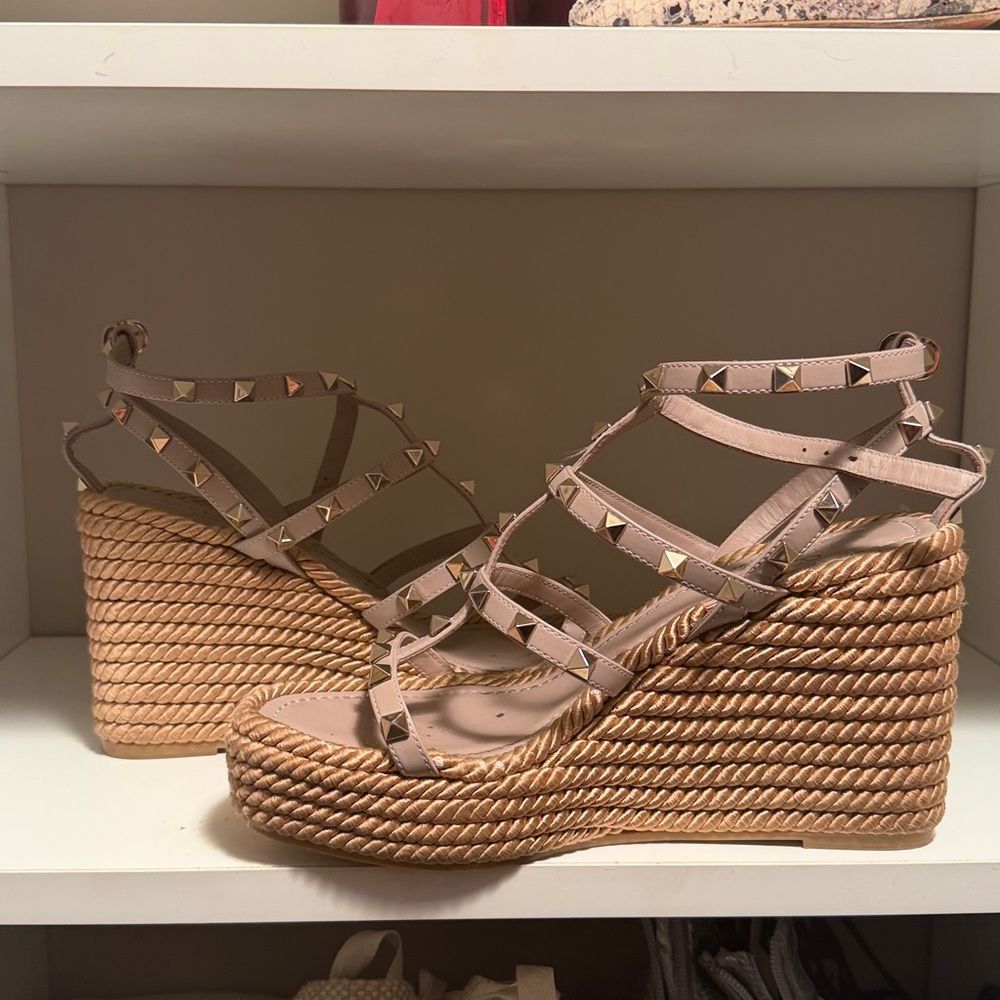 Valentino Women's Studded Sandals - Light Pink